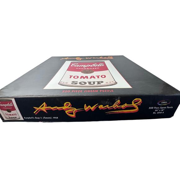 Vintage 1968 andy warhol “campbell’s soup” tomato soup 550-piece jigsaw puzzle - Picture 3 of 6